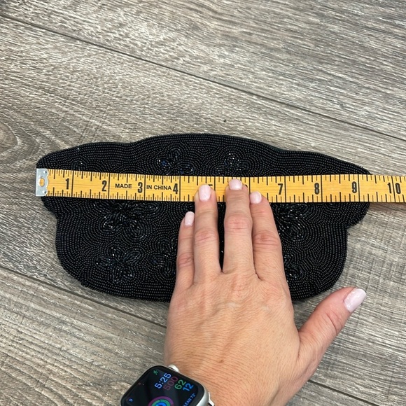 Vintage beaded clutch bag with zipper closure - Picture 3 of 6